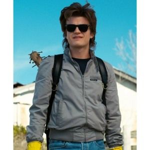 Members Only Jacket Grey Medium Men's EUC